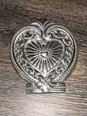 Brighton Designer Nightlight Dust Cover Only Bright Heart Shaped Silver Retro